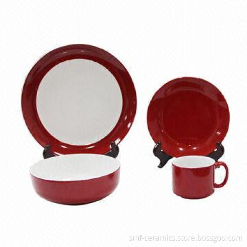16pcs Ceramic Dinnerware Set, Decal Printing, Glazed, FDA, 84/500/EEC, LFGB Standards